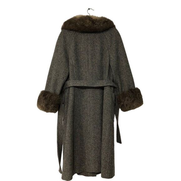 Vintage Saks Fifth Avenue Tweed Coat Union Made Size 14 - Picture 3 of 11